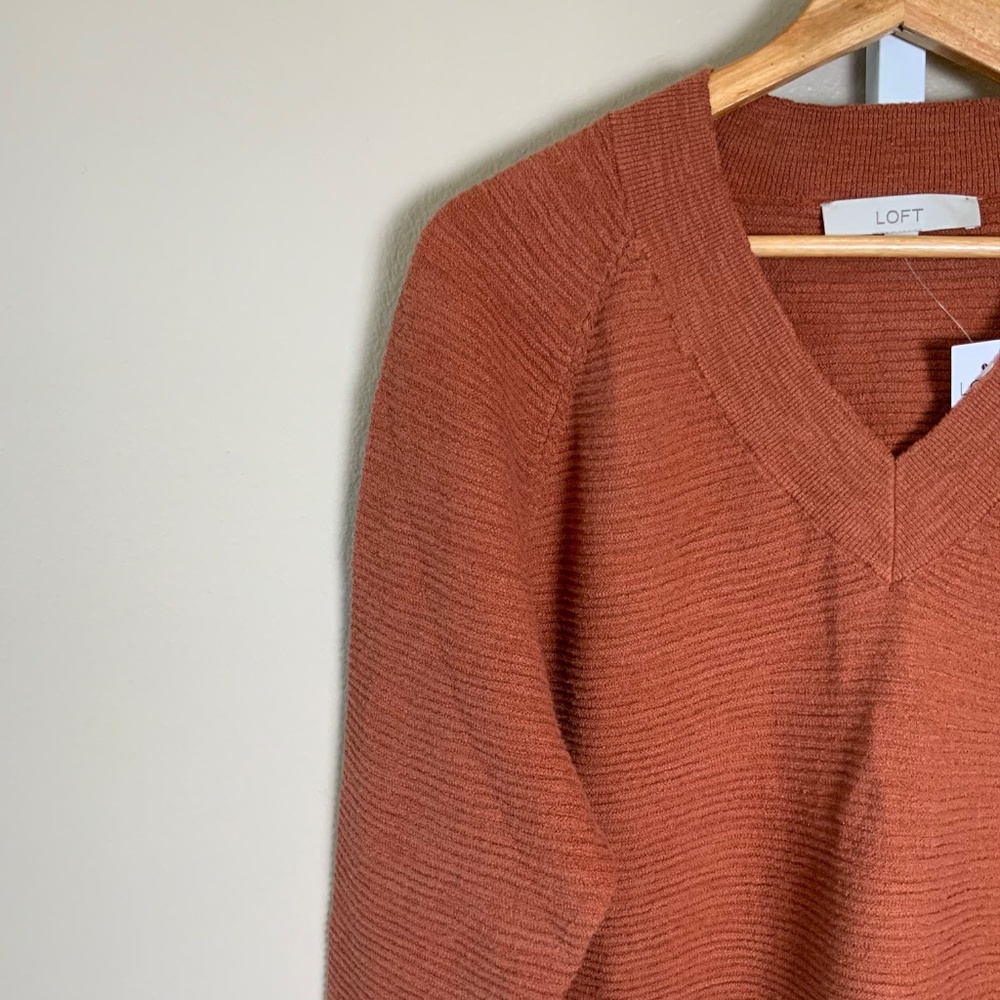 LOFT Raglan V-Neck Sweater - Picture 7 of 16